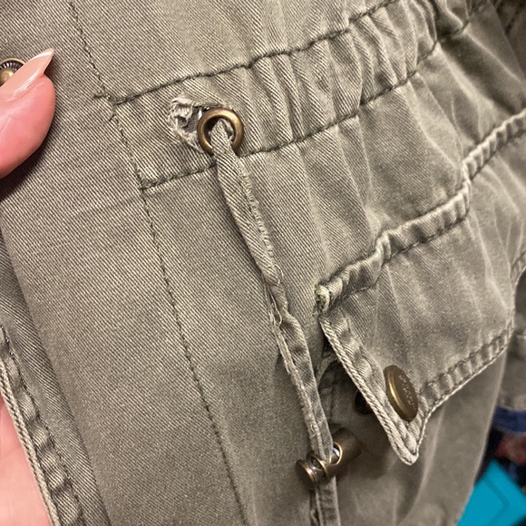 STEVE MADDEN Olive Green Cargo Utility Jacket LARGE - Picture 9 of 10